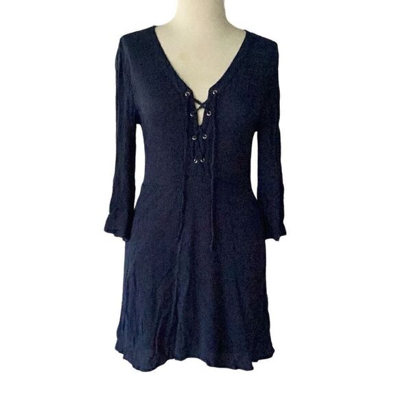 Freebird Free People Blue Gauze Dress Women’s Small - Picture 1 of 7